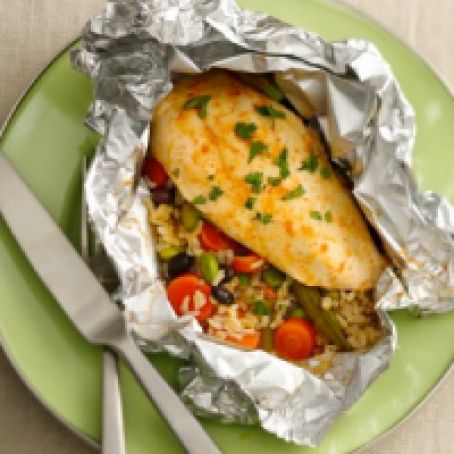 Honey-Sriracha Chicken Foil Packs